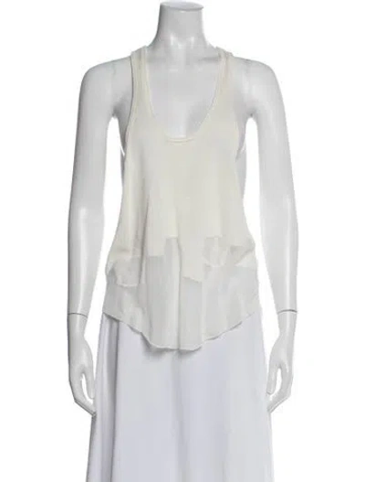 Pre-owned Alexander Wang Scoop Neck Sleeveless Top In White
