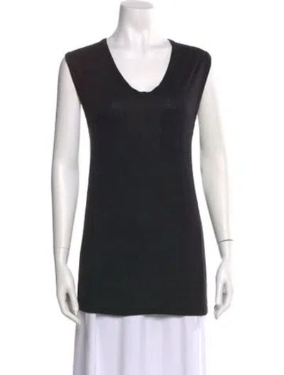 Pre-owned Alexander Wang Scoop Neck Sleeveless T-shirt In Black
