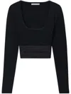 Alexander Wang Scoop-neck Top In Schwarz