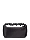 Alexander Wang Scrunchie Mini Satin Shoulder Bag In Black