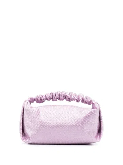 ALEXANDER WANG SCRUNCHIE CRYSTAL-EMBELLISHED MINI BAG