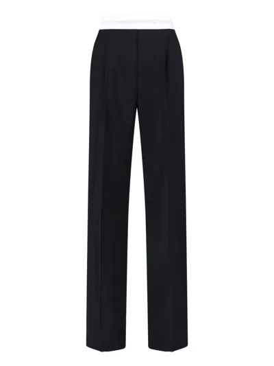Alexander Wang Sculpted Stretch Wool Trousers In Black