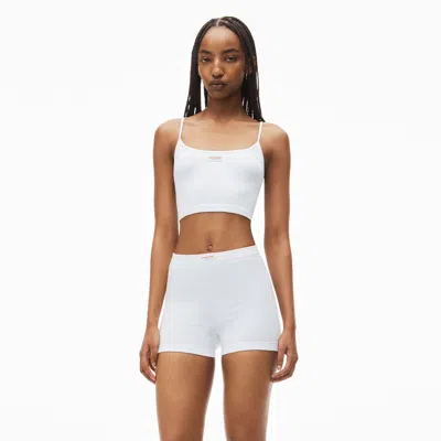 Alexander Wang Seamless Cami Tank In Ribbed Knit In White