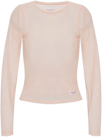 Alexander Wang Semi-sheer Lingerie Top In Nude