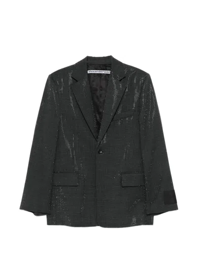 Alexander Wang Sequin-embellished Blazer In Gray