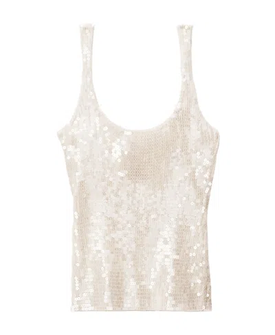 Alexander Wang Sequinned Tank Top In White