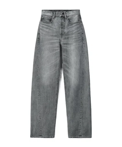 Alexander Wang Shadow Pocket Mid-rise Relaxed Jean In Gray