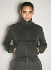 Alexander Wang Cropped Cotton Jacket In Black