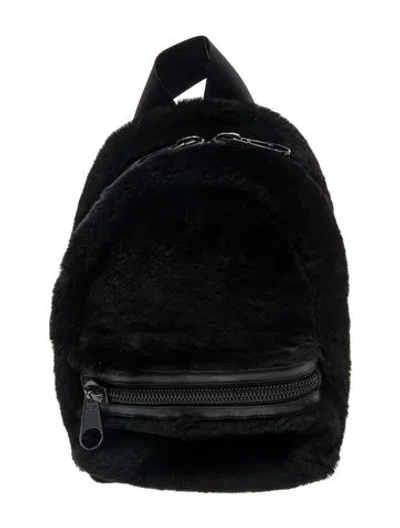 Pre-owned Alexander Wang Shearling Backpack In Black