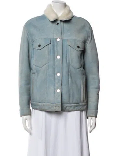 Pre-owned Alexander Wang Shearling Jacket In Blue
