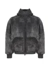 Alexander Wang Shearling Jacket In Gray