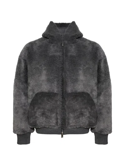Alexander Wang Shearling Jacket In Gray
