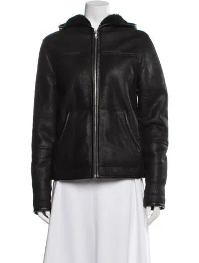 Pre-owned Alexander Wang Shearling Jacket In Green