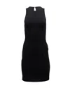 Alexander Wang Sheath Dress With Cut Out Design In Black Nylon In Black