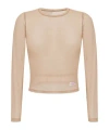 Alexander Wang Semi-sheer Lingerie Top In Nude