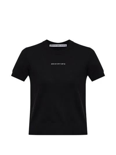 Alexander Wang Shimmering Logo T-shirt In Animal Print