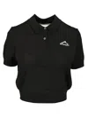 Alexander Wang Black Short Sleeves Polo In Black