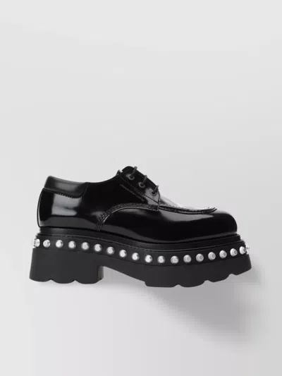 ALEXANDER WANG SHINY SOLE STUDDED DERBY