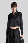 Alexander Wang Shirt In Black Silk In Black