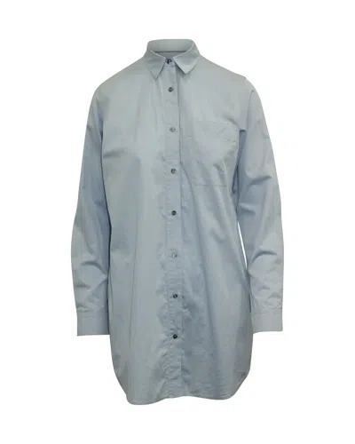 Alexander Wang Shirt Dress In Light Blue Cotton