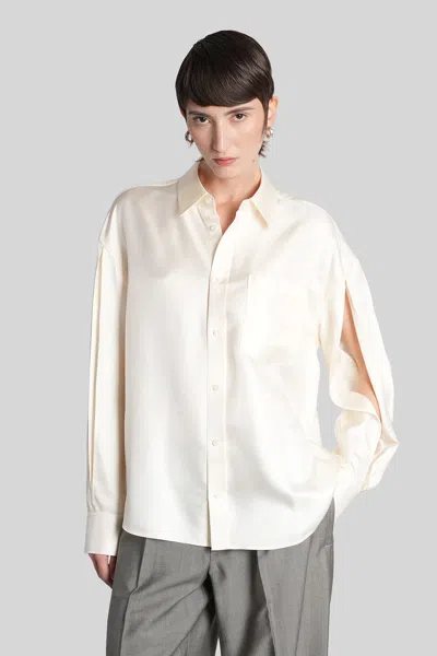 Alexander Wang Shirt In Beige Silk In Neutral