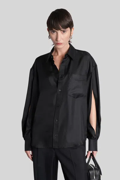ALEXANDER WANG SHIRT IN BLACK SILK