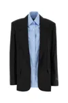 Alexander Wang Pre-styled Oversized Boxy Blazer & Shirt In Black