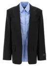 Alexander Wang Pre-styled Oversized Boxy Blazer & Shirt In Black