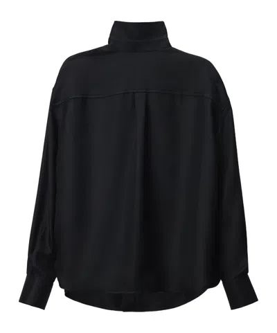 Alexander Wang Shirt With Exposed-seam Detailing In Black
