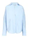Alexander Wang Shirt With Removable Logo Tag In Blue