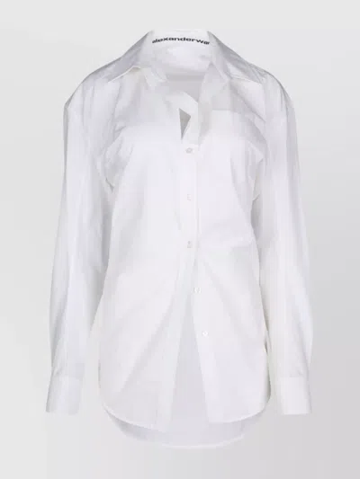 Alexander Wang Shirt With Stylish Cuffed Sleeves In White