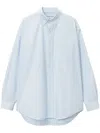 Alexander Wang Shirt With Removable Logo Tag In Blue