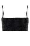 Alexander Wang Embellished Stretch Nylon Crop Top