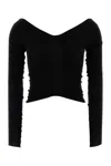 Alexander Wang Ruched Pullover In Black