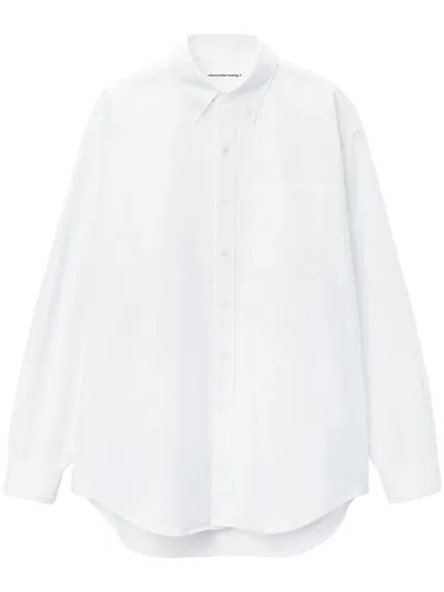 Alexander Wang Oversized Boyfriend Shirt In White