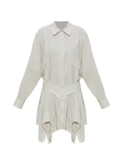 Alexander Wang Shirt-style Mini Dress In White