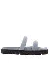 Alexander Wang Jay Flatform Denim Sandals In Multi