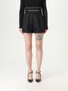 Alexander Wang High Waisted Shorts With Exposed Zipper And Logo Elastic In Black
