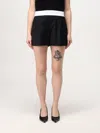 Alexander Wang Pleated Shorts In Wool Tailoring In Schwarz