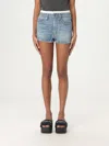 Alexander Wang High Rise Mini Short Pointelle Undie In Denim