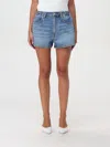 Alexander Wang Blue Denim Shorts In Denim