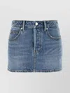 Alexander Wang Short Denim Skirt With Pockets And Loops