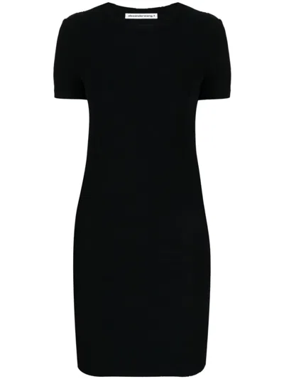 Alexander Wang Short-sleeve Minidress In Black