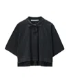Alexander Wang Short Polo Shirt In Black