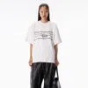 Alexander Wang Short Sleeve Chain Graphic Tee In Jersey Oversized In White