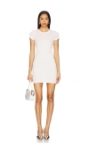 Alexander Wang Short Sleeve Crewneck Dress In 珍珠