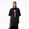 Alexander Wang Oversized Plain Knit Short-sleeved T-shirt With Lighter Pattern In Black