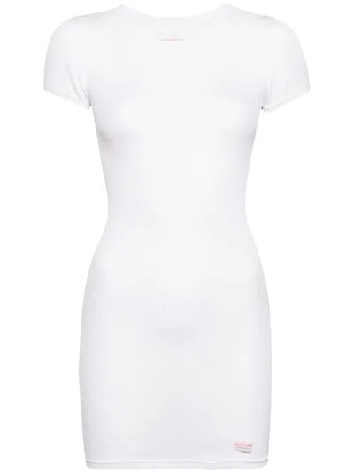 Alexander Wang Short-sleeve Loungewear Dress In White