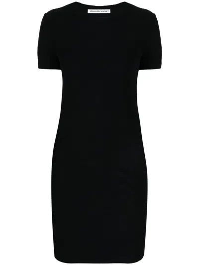 Alexander Wang Short-sleeve Minidress In Black