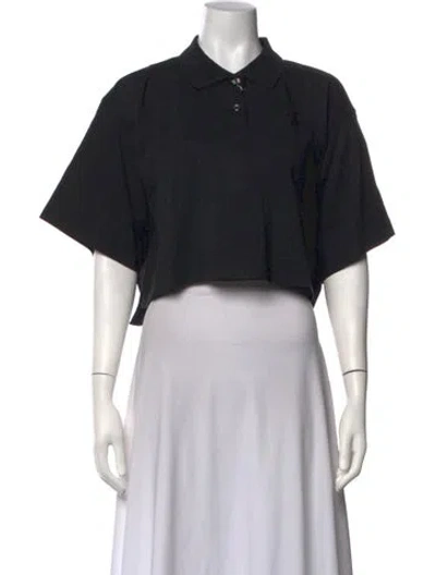 Pre-owned Alexander Wang Short Sleeve Polo In Black